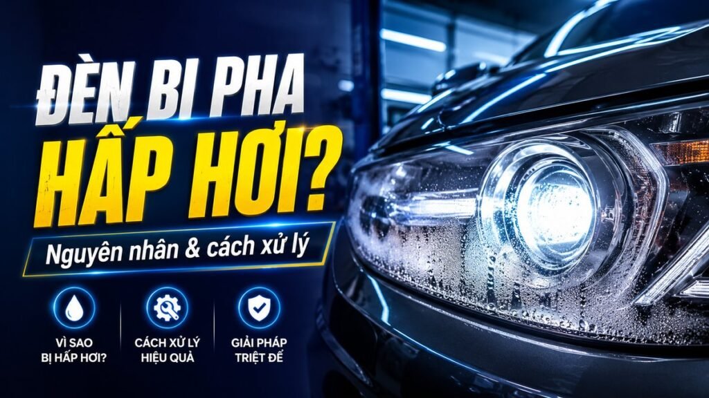đèn bi pha ô tô bị hấp hơi nước